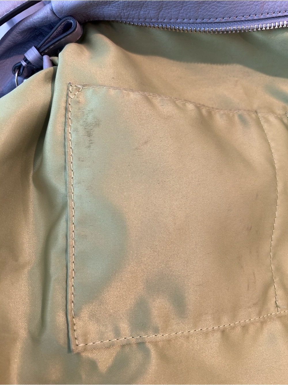 Coach Gray Pebbled Leather Shoulder Bag - Picture 12 of 13
